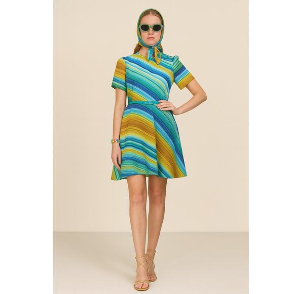 Autumn Adeigbo Dress 4  Green NWT - Picture 1 of 11